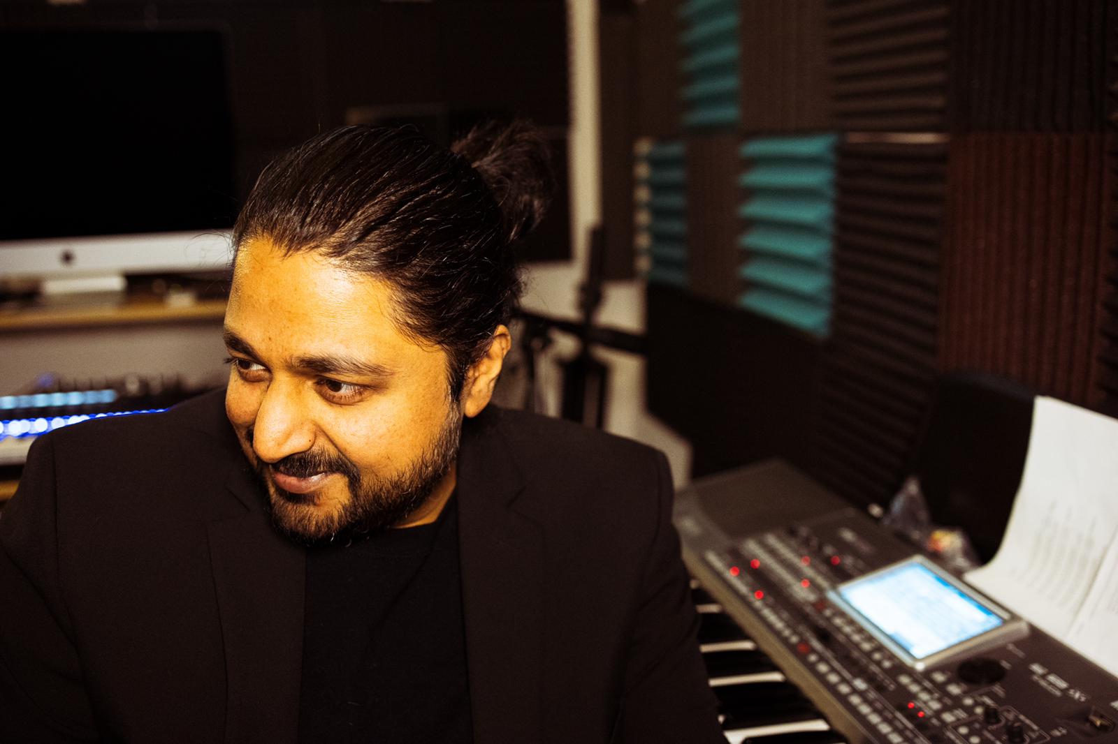Ashwin R in the studio